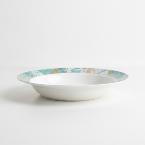 Set 6 farfurii si 6 cesti opal + 6 tacamuri inox Majestic Forest - Img 3