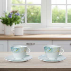 Set cafea din opal 12 piese Green - Img 6