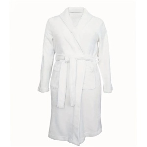 Halat de baie hotelier unisex, 420G/M², 100% bumbac, alb - Img 4