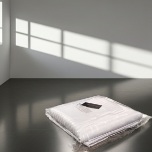 Lenjerie Damasc Soft Saten, pat dublu, alba, hoteliera, 2 persoane, bumbac satinat, 4 piese - Img 2