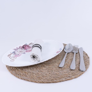 Platou oval, opal, Rose 30cm - Img 3