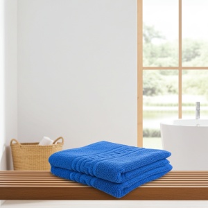 Prosop de baie, albastru, hotelier, bumbac 100%, 550G/M², Greek - Img 4