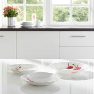 Serviciu masa din opal 18 piese Red Carnation - Img 4