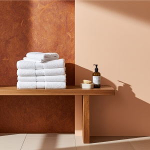 Set 10 prosoape parastase si inmormantari de fata, albe, Diamond, 50x90, bumbac 100%, 500G/M² - Img 5