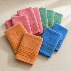 Set 10 prosoape parastase si inmormantari de fata, bumbac, color, 50x90, 450G/M² - Img 3