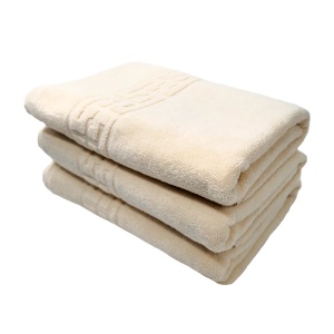Set 3 Prosoape 70×130 cm Bumbac 550 gr/mp Greek Border Crem - Img 2