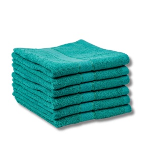 Set 4 Prosoape - Verde Marin, Bumbac 100%, - 50x90 cm. Ideale pentru Față și Mâini, Uscare Rapidă și Textură Pufoasă - 400g/mp - S40
