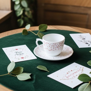 Set cafea din opal 12 piese Winter - Img 2