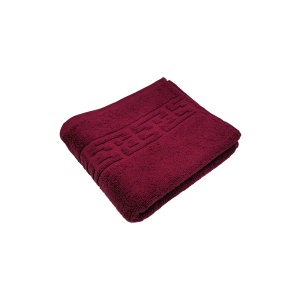 Prosop 50×90 cm Bumbac 550 gr/mp Greek Border Burgundy