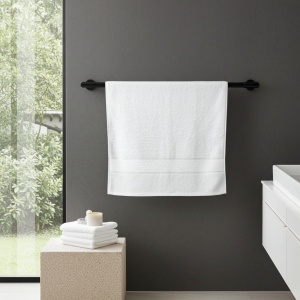 Prosop parastas, alb, Diamond, baie, 70x130, bumbac, 500G/M² - Img 3