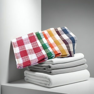 Set 12 prosoape bucatarie, color, bumbac, 40x64cm - Img 2