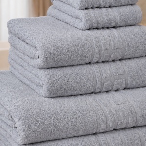 Set 12 Prosoape Bumbac 550g Hotel S108 Gri - Img 2