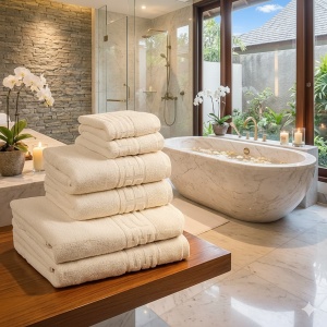 Set 12 Prosoape Bumbac 550g Hotel S18 Ivory