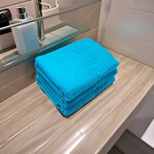Set 3 Prosoape 70×130 cm Bumbac 550 gr/mp Greek Border Turcoaz