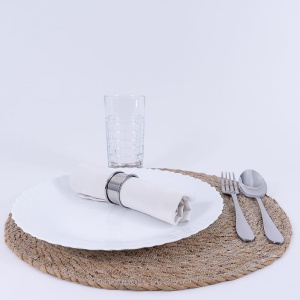 Set 6 farfurii, opal intinse albe - Img 1