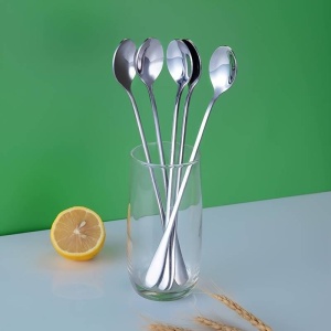 Lingurita de Masă, coada lunga, din Inox Premium Becker - Img 3