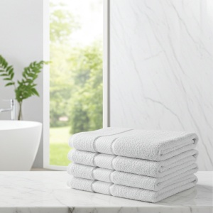 Prosop parastas, alb, Diamond, baie, 70x130, bumbac, 500G/M²