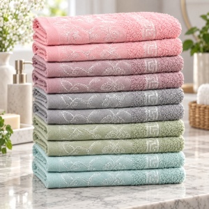 Set 10 prosoape parastase si inmormantari de fata, 50x90, bumbac , 450G/M2