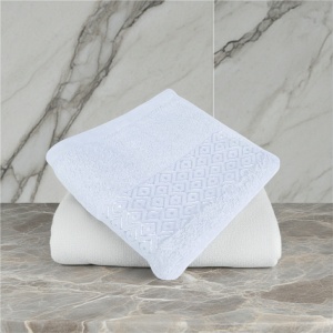 Set 10 prosoape parastase si inmormantari de fata, albe, Siena, 50x90, bumbac, 400G/M² - Img 4