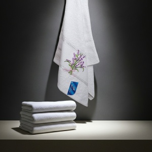 Set 10 prosoape parastase si inmormantari de fata, Lavanda, 45x90, bumbac, 450G/M²
