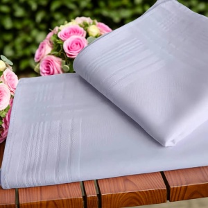 Set 12 batiste albe parastase si inmormantari, 40x40cm, barbatesti, bumbac 100% - Img 5