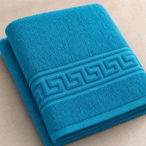 Set 12 prosoape, turcoaz, 30×50, hoteliere, bumbac 100%, 550G/M², Greek - Img 2