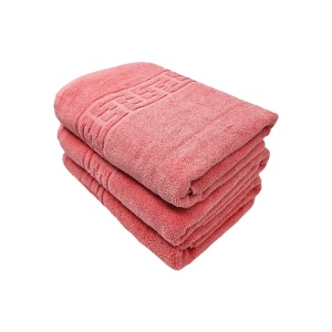 Set 3 Prosoape 70×130 cm Bumbac 550 gr/mp Greek Border Coral