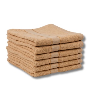 Set 4 Prosoape - cappucino, Bumbac 100%, - 50x90 cm. Ideale pentru Față și Mâini, Uscare Rapidă și Textură Pufoasă - 400g/mp - S42
