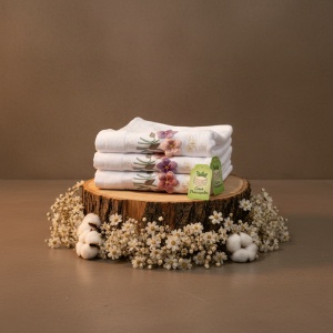 Set 5 Prosoape Premium - Albe, Bumbac 100%, - 50x90 cm. Ideale pentru Față și Mâini, Uscare Rapidă și Textură Pufoasă - 500g/mp - S68 - Img 4