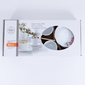 Set cafea din opal 12 piese Bujor - Img 2