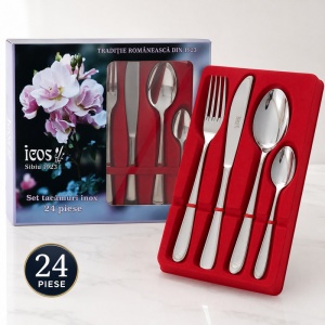 Set tacamuri inox 24 piese Olivia