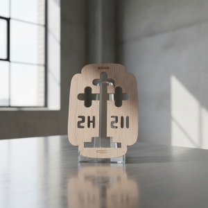 Tipar Cruce dreptunghiular din lemn pentru coliva, dimensiuni 14/18 cm - Img 2