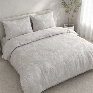Lenjerie pat dublu, 2 persoane, bumbac 100%, Ranforce, 4 piese, Floria