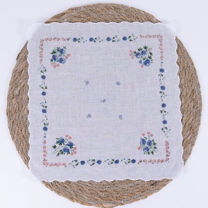 Set 12 batiste dama parastase si inmormantari, 28x28cm, bumbac 100% - Img 2