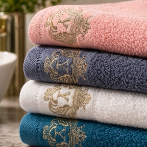 Set 5 Prosoape - color, Bumbac 100%, - 50x90 cm. Ideale pentru Față și Mâini, Uscare Rapidă și Textură Pufoasă - 500g/mp - S83 - Img 2