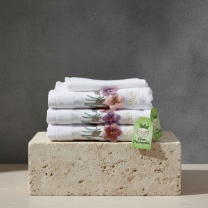 Set 5 Prosoape Premium - Albe, Bumbac 100%, - 50x90 cm. Ideale pentru Față și Mâini, Uscare Rapidă și Textură Pufoasă - 500g/mp - S68