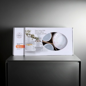 Set cafea din opal 12 piese Winter - Img 3