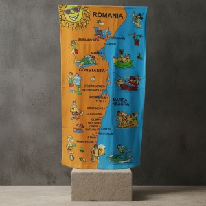 Prosop de plaja, uscare rapida Mamaia 70 x 137 cm, 100% microfibra