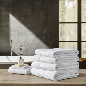 Set 10 prosoape parastase si inmormantari de fata, albe, parastas, 46x96cm, bumbac, 550G/M² - Img 6