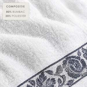 Set 10 prosoape parastase si inmormantari de fata, trandafiri, 50x90, bumbac , 450G/M2 - Img 2