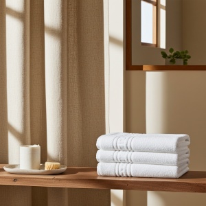 Set 12 prosoape albe, bucatarie, 30x50, bumbac 100%, 550G/M², Greek