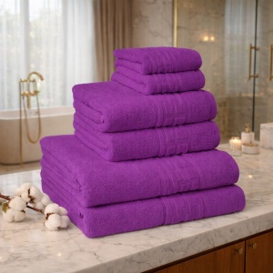 Set 12 Prosoape Bumbac 500g Hotel S19 Mov inchis