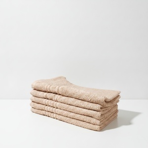 Set 12 Prosoape Bumbac Pieptanat, 30×50cm, 550gr/mp, Greek Border – Cappucino