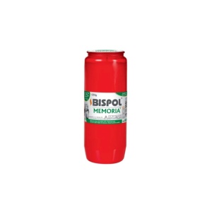 Candela rezerva Bispol W04, capac tipla, rosu, timp ardere ~3.5 zile - Img 1