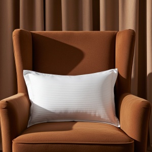 Lenjerie Damasc Soft Saten, pat dublu, alba, hoteliera, 2 persoane, bumbac satinat, 4 piese - Img 11
