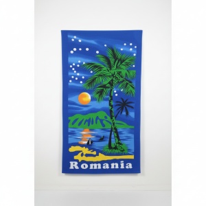 Prosop de plaja, uscare rapida Romania 70 x 137 cm, 100% microfibra