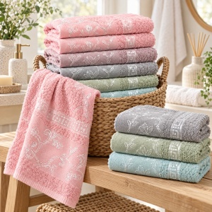 Set 10 prosoape parastase si inmormantari de fata, 50x90, bumbac , 450G/M2 - Img 2