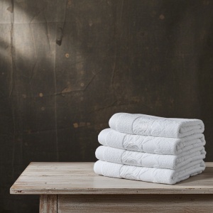 Set 10 prosoape parastase si inmormantari de fata, albe, parastas, 46x96cm, bumbac, 550G/M²