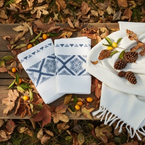 Set 10 prosoape parastase si inmormantari de fata, flower, 50x90, bumbac, 350G/M²