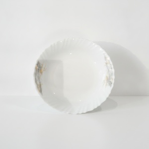 Set 6 farfurii si 6 cesti opal + 6 tacamuri inox Golden Marble - Img 3